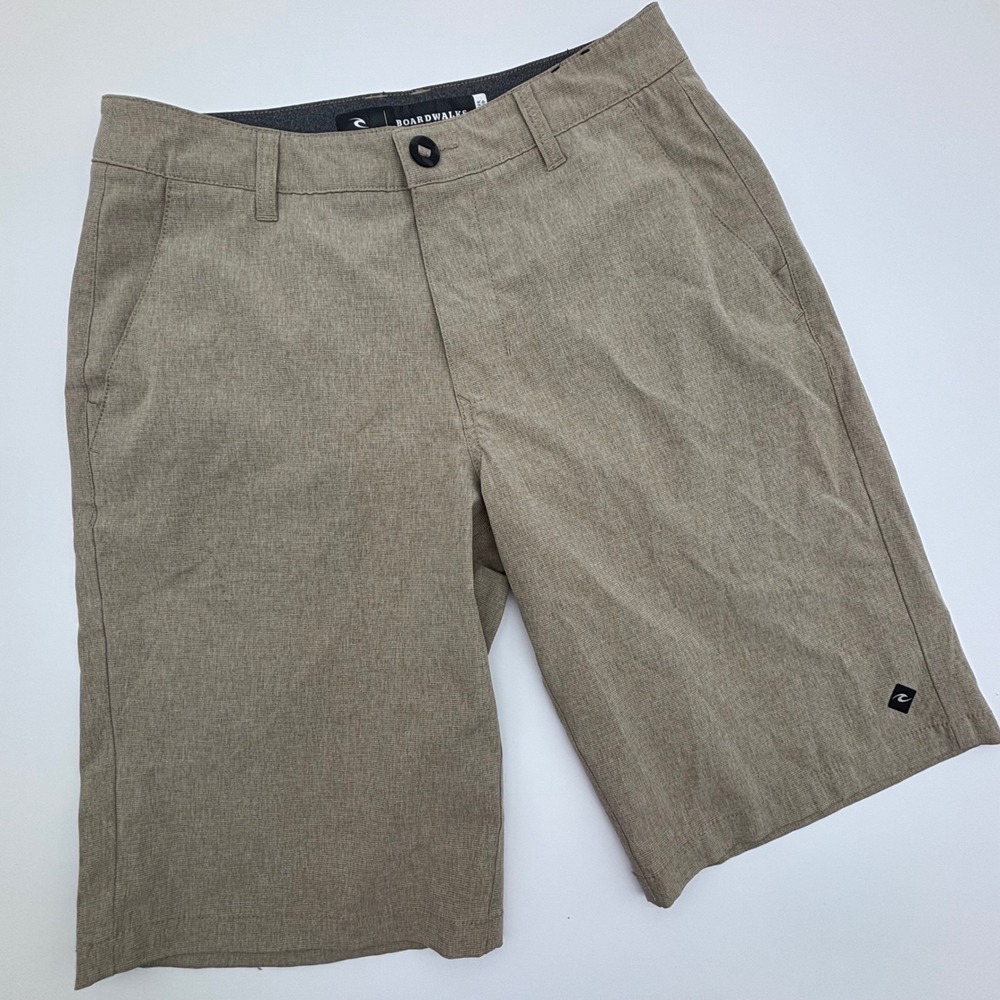 Rip Curl Boardwalks‎ Men Size 28 Beige Flat Front Hybrid Shorts Golf Beach